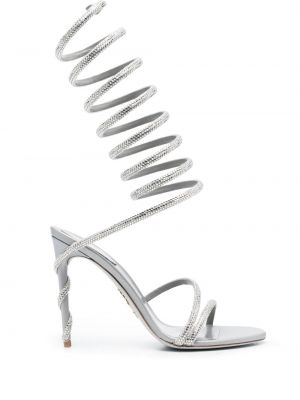 Krištáľové sandále René Caovilla sivá