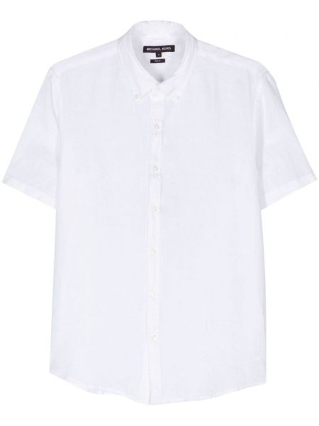 Lněná košile Michael Kors bílá