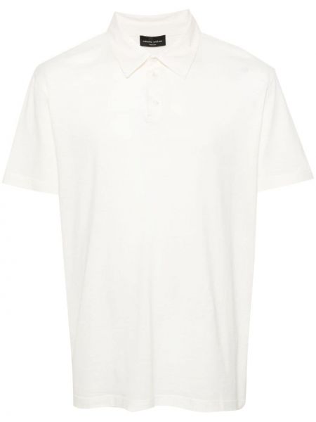 Поло тениска от джърси Roberto Collina бяло