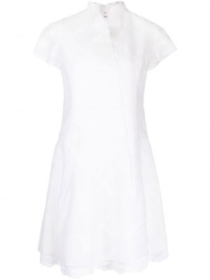 Памучна рокля с дантела Shiatzy Chen бяло
