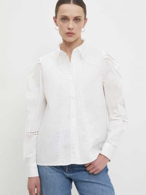 Памучна риза Answear Lab бяло