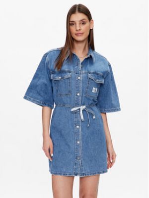 Платье-рубашка свободного кроя Calvin Klein Jeans