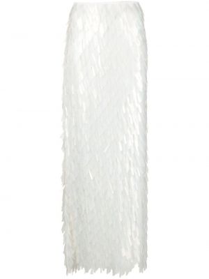 Макси пола с пера Atu Body Couture бяло