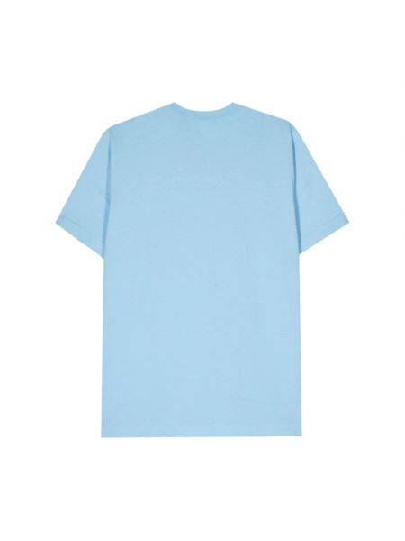 Camiseta de algodón con estampado Comme Des Garçons azul