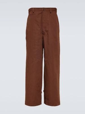 Pantaloni din bumbac Kenzo maro