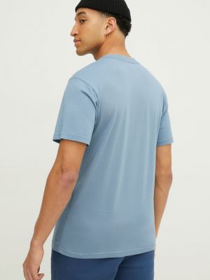 Bavlněné tričko s potiskem Quiksilver modré