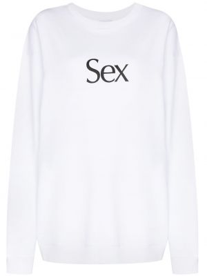 Bluza dresowa z printem More Joy, biały