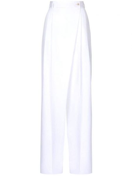 Lainetavad püksid Dolce & Gabbana valge