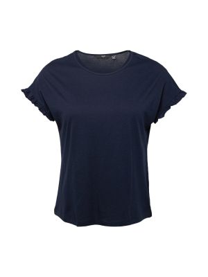 Viskózové bavlnené priliehavé tričko Vero Moda Curve - modrá