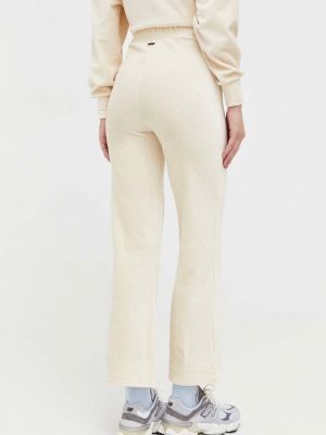 Jednobarevné kalhoty s vysokým pasem Billabong béžové