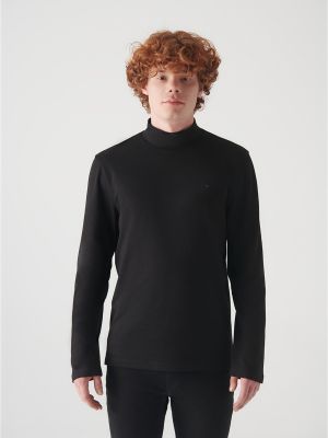 Βαμβακερή μπλούζα σε στενή γραμμή ζιβαγκο Avva μαύρο