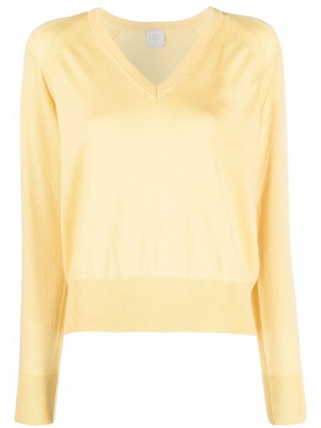 Пуловер с V-образным вырезом Eleventy, желтый