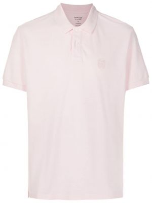 Raštuotas medvilninis polo marškinėliai Osklen rožinė