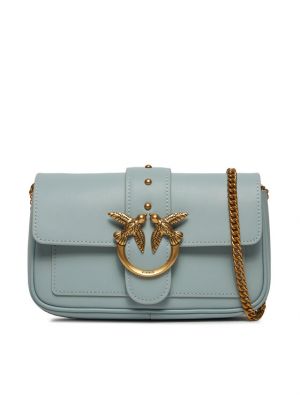 Listová kabelka s vreckami Pinko modrá