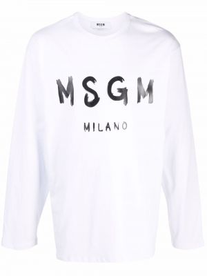 Långärmad t-shirt Msgm vit