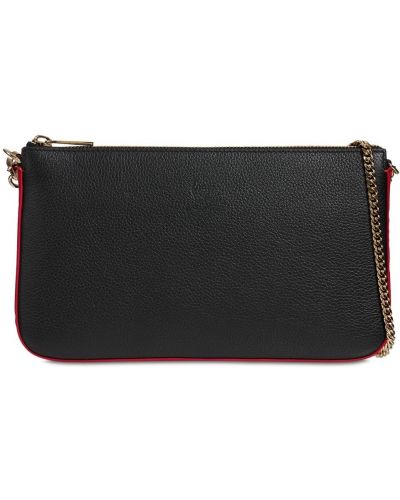 Borsa a spalla di pelle Christian Louboutin nero