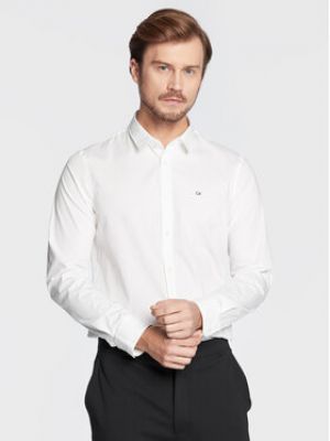 Slim fit košile Calvin Klein bílá