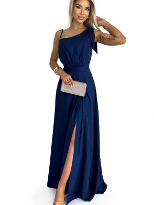 Dlouhé šaty s mašlí Numoco modré