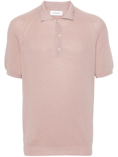 Плетена поло тениска Laneus розово