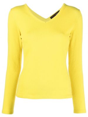 Кашмирен пуловер с v-образно деколте Incentive! Cashmere жълто