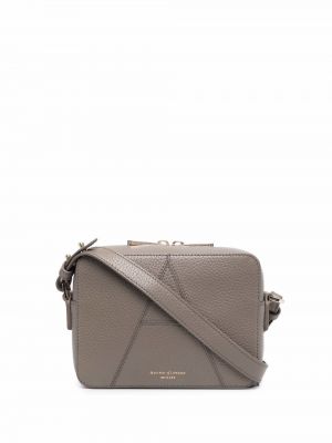 Läder crossbody väska Aspinal Of London grå