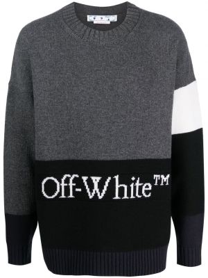 Žakarda garš džemperis Off-white