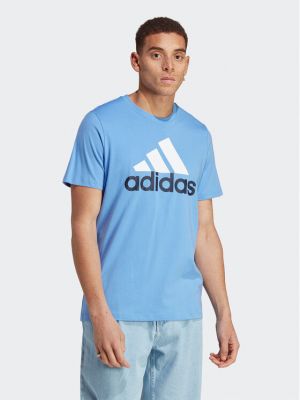 Tricou din jerseu Adidas albastru