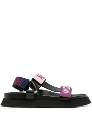 Kožené sandále Moschino ružová