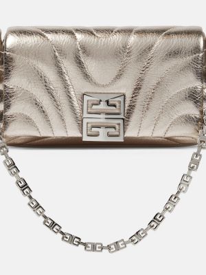 Δερμάτινη τσάντα ώμου Givenchy χρυσό