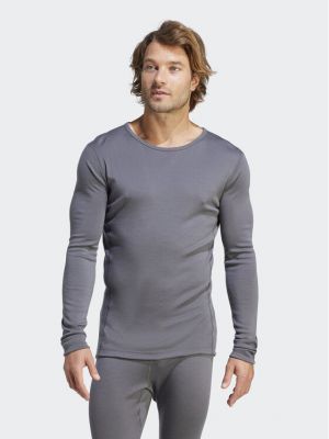 Sous-vêtements thermique slim en laine mérinos Adidas gris
