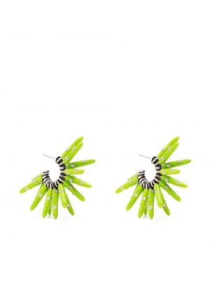 Σκουλαρίκια με πετραδάκια Bottega Veneta πράσινο