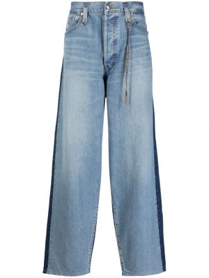 Jeans con stampa baggy Mastermind Japan blu