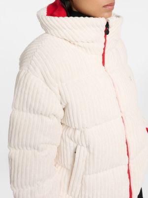 Dūnu stepēta slēpošanas jaka velveta Perfect Moment balts