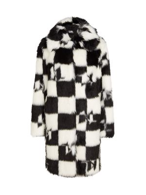 Kockovaný kabát Karl Lagerfeld