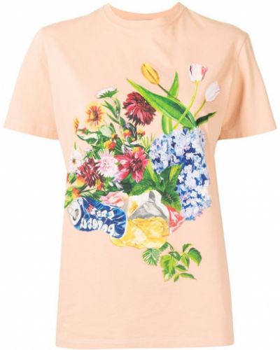 Camiseta de flores con estampado Golden Goose