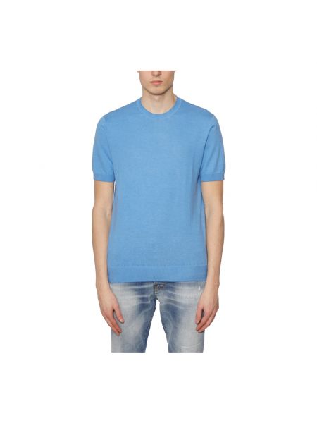 T-shirt aus baumwoll mit rundem ausschnitt Paolo Pecora blau