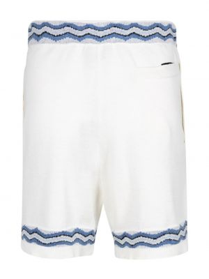 Shorts de sport à rayures en tricot Twenty Montreal blanc