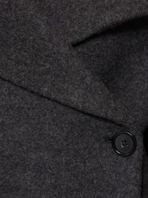 Plstěný vlněný kabát Totême šedý