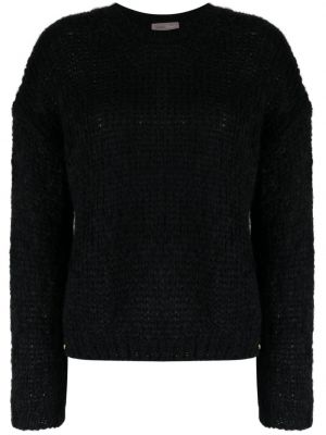 Плетен пуловер Herno черно