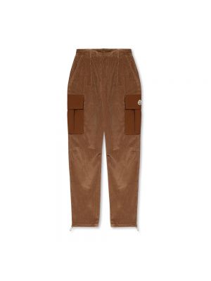 Pantaloni di velluto a coste di velluto a coste in velluto Moncler marrone