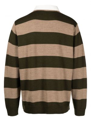 Sweter wełniany z wełny merino w paski Ymc