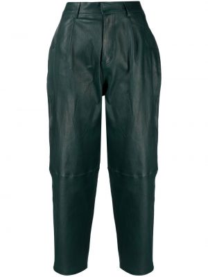 Pantaloni di pelle Inès & Maréchal verde