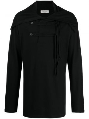 Вълнен пуловер Yohji Yamamoto черно