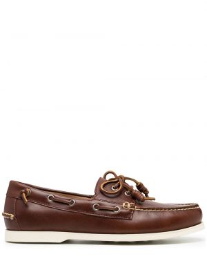 Pantofi loafer cu șireturi din dantelă Polo Ralph Lauren maro