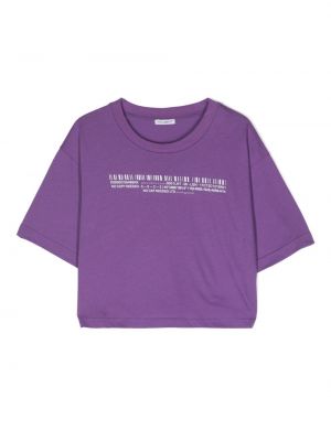 Raštuotas marškinėliai Dolce & Gabbana Dgvib3 violetinė
