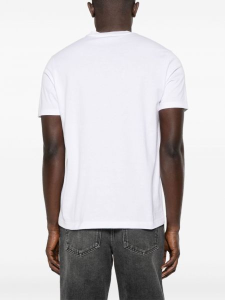 T-shirt en coton à imprimé Paul & Shark blanc
