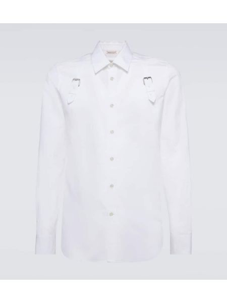 Camisa de algodón Alexander Mcqueen blanco