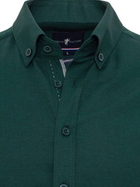 Rifľová košeľa Denim Culture zelená