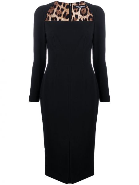Vestido de noche ajustado Dolce & Gabbana negro