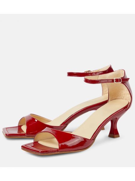 Lakované kožené sandály Souliers Martinez červené